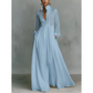 👗 50% OFF! ✨ Pleated White Maxi Dress – High-Neck & Flattering Silhouette ⏰🔥 【Flash Sale】