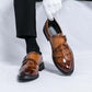 💥 50% OFF FLASH SALE! Men‘s Classic Faux Leather Single-Buckle Shoes – Smart Casual & Easy On/Off 👞⚡ 【Limited Time】