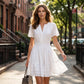 💐 EXCEPTIONAL PROMO -50%! Short Sleeve Tiered Mini Dress – Flowy Fabric, Flattering Cut 🌸🍃【Premium Quality】