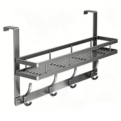 🚪 LIMITED‑TIME 50% OFF! 🧺 Over The Door Hooks with Storage Basket – Heavy‑Duty Carbon Steel, 50 lbs Capacity & Tool‑Free Fit 🧥