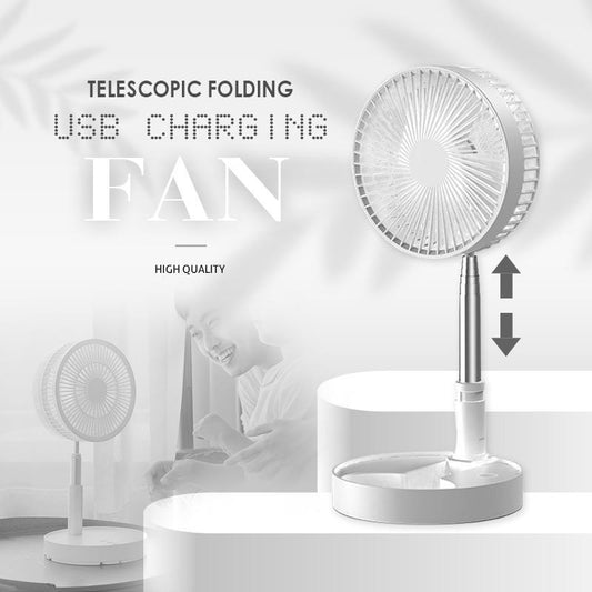 🌀 50% OFF! Telescopic Folding Fan – Adjustable Height & Ultra-Quiet 📏🔇 【Limited Stock】