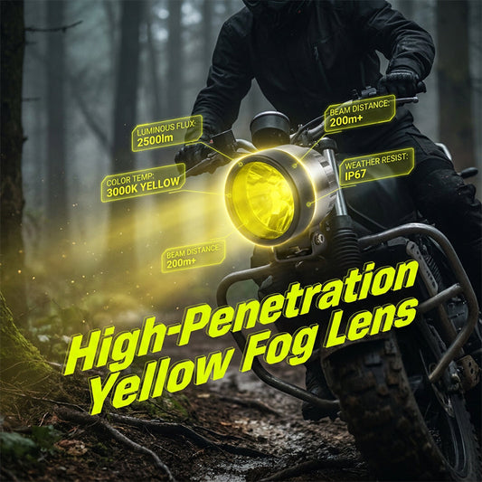 🔥 50% OFF – GRAB IT NOW! Yellow Lens Cover for Motorcycle Spotlights – Scratch-Resistant & Easy Install 🏍️💛 【While Stocks Last】