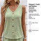 🍃💃 LIMITED TIME 50% OFF! 🌊Sleeveless V-Neck Set – Flattering neckline & breezy feel – Stay cool and confident this summer.