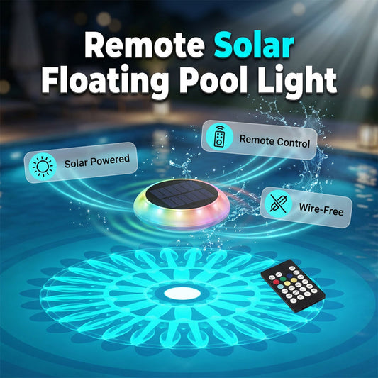 🎁 50% OFF + FREE SHIPPING! Remote-Controlled Floating Pool Light – Solar Powered & Waterproof ☀️🌊 【Today Only】