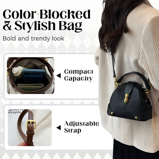 🎨 Unleash Your Style! 🔥 Color-Blocked Bag – 50% OFF ⏳ Hurry, Limited Supply! 🚀🎒💥
