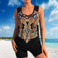 🏖️ 50% OFF! ✨ Sporty Two-Piece Bathing Suit – Criss-Cross Neck, Boy Shorts, Quick-Dry 🏄‍♀️