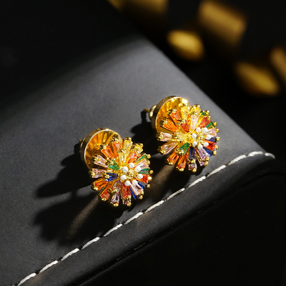 🎇🕯️ 50% OFF While Supplies Last! 👂🎨⭐ Colorful Firework Stud Earrings – Everyday Glam for Women