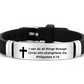 🔔50% OFF! Inspirational Cross Bracelet with Bible Verses – Modern Design, Versatile Use 📜💫【Limited Offer】