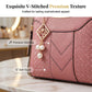 🔥50% off👜Women's V-Stitched Satchel – Gold Hardware, Multi-Compartment, Top-Handle 🌸