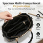 🔥50% off👜Women's V-Stitched Satchel – Gold Hardware, Multi-Compartment, Top-Handle 🌸