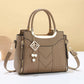 🔥50% off👜Women's V-Stitched Satchel – Gold Hardware, Multi-Compartment, Top-Handle 🌸