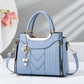 🔥50% off👜Women's V-Stitched Satchel – Gold Hardware, Multi-Compartment, Top-Handle 🌸