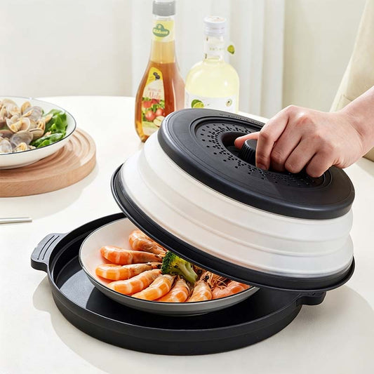 🍲💨🧼 LIMITED-TIME 50% OFF! Collapsible Microwave Cover with Base Mat – Splatter-Proof, BPA-Free, Folds Flat for Easy Storage. Keep Your Microwave Clean & Odor-Free! 🧽✨🍽️