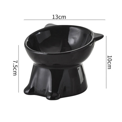 🍶✨🐈 Ergonomic Elevated Cat Bowl – Non-Toxic & Helps Reduce Whisker Fatigue 🧘‍♀️🥣🌸 – Comfortable Height for All Cats