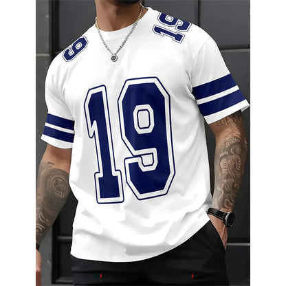 👕✨🔢 Stand Out with This Casual Short Sleeve Top Featuring Bold Sporty Number Print 🏃💨☀️