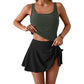 💖🌊 LIMITED-TIME 50% OFF! Feminine Swimwear Set – Adjustable Strap Tank + Side Tie Flowy Skirt, Removable Padding, High-Waist Coverage. Perfect for Honeymoon Photos, Pool Parties & Resort Wear! 📸🍾🐚