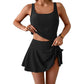 💖🌊 LIMITED-TIME 50% OFF! Feminine Swimwear Set – Adjustable Strap Tank + Side Tie Flowy Skirt, Removable Padding, High-Waist Coverage. Perfect for Honeymoon Photos, Pool Parties & Resort Wear! 📸🍾🐚