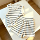 🏆50% OFF🔥Women's Striped Sleeveless Top & Shorts Set