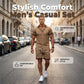 🍃💨😎 LIMITED-TIME 50% OFF! Lightweight Men's Matching Set – Printed Short Sleeve + Shorts, Moisture-Wicking, Quick-Dry – Great for Gym, Hiking, or Lounging at Home 🏋️‍♂️🛋️