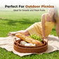 Round Imitation Rattan Serving Basket with Handles