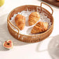 Round Imitation Rattan Serving Basket with Handles