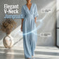 👗🌸✨ LIMITED-TIME 50% OFF! Women’s V-Neck High Waist Wide Leg Jumpsuit – Flattering Silhouette, Breathable Fabric, Elastic Back – Effortless Chic for Office, Brunch or Date Night 💼🥂