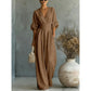👗🌸✨ LIMITED-TIME 50% OFF! Women’s V-Neck High Waist Wide Leg Jumpsuit – Flattering Silhouette, Breathable Fabric, Elastic Back – Effortless Chic for Office, Brunch or Date Night 💼🥂