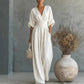 👗🌸✨ LIMITED-TIME 50% OFF! Women’s V-Neck High Waist Wide Leg Jumpsuit – Flattering Silhouette, Breathable Fabric, Elastic Back – Effortless Chic for Office, Brunch or Date Night 💼🥂