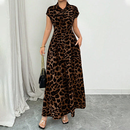 👗 60% OFF NOW! 🐆 Women's Elegant Leopard Print Lapel Dress – Chic & flattering – Bold statement style – perfect for parties or confident everyday looks ✨