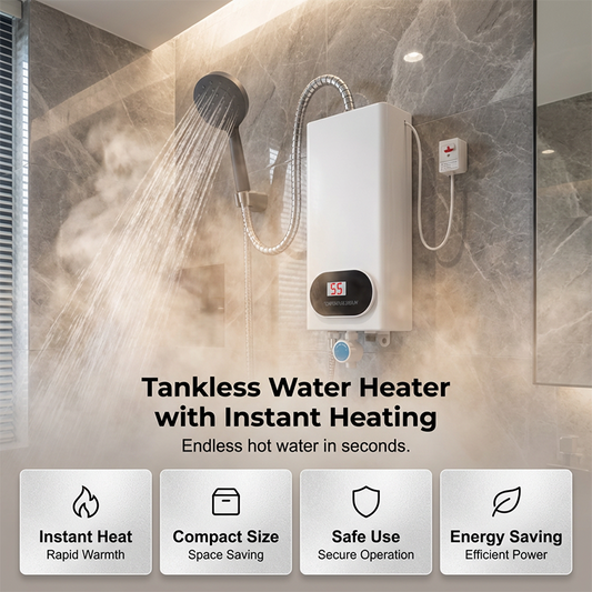 💧 50% OFF NOW! 🔥 Instant Electric Water Heater – Tankless, LED Display & Multi-Safety – Compact for Sinks, RVs & Cabins 🏠