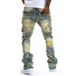 🏆LAST DAY SALE 50% OFF🔥Men's Deconstructed Frayed Flare Jeans