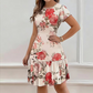 📢📢50% OFF !! ⏰Women's Elegant Floral Print Ruffled Hem Dress
