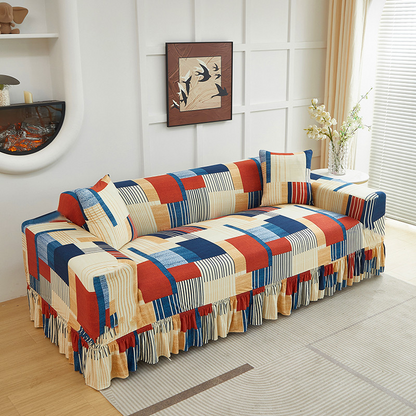 🛋️ LIMITED‑TIME 50% OFF! 🧵 Universal Stretch Fitted Couch Slipcover – Ruffled Hem & Sofa Protection 🏡
