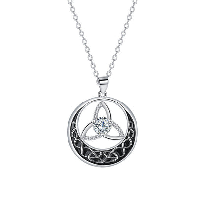 ✨ 50% OFF NOW! 💍 Vintage Celtic Knot Necklace – 925 Silver & Sparkling CZ – Timeless Symbol of Love 🎁