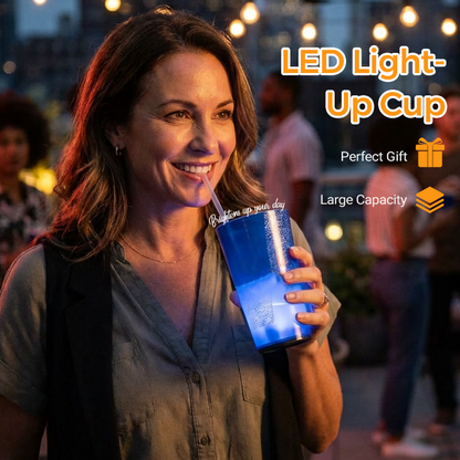 Luminous Red Bull Cup with Straw – For Parties, Bars & Events 🥤✨