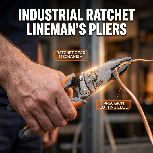 🔧 50% OFF NOW! ⚡ Ratchet Lineman's Pliers – Cut, Strip, Grip & Crimp – Self-Locking, Anti-Rust & All-in-One Electrician Essential 🛠️