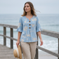 👚🪵 50% OFF! 🌸Vintage Floral Linen Blouse – Romantic & breathable.