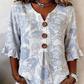 👚🪵 50% OFF! 🌸Vintage Floral Linen Blouse – Romantic & breathable.