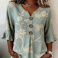 👚🪵 50% OFF! 🌸Vintage Floral Linen Blouse – Romantic & breathable.