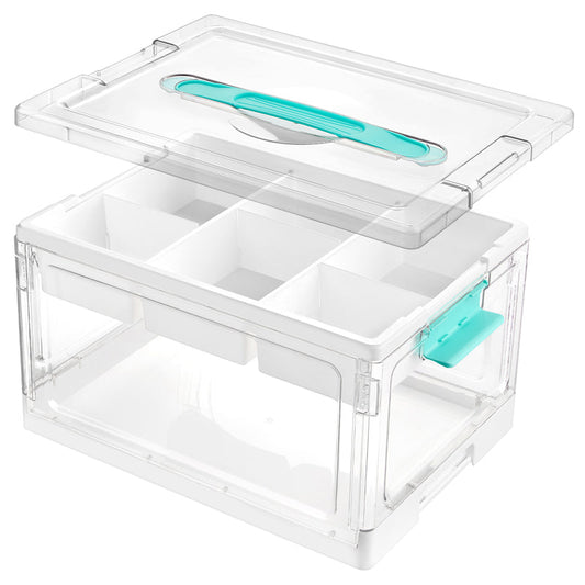 📦 50% OFF NOW! 🧸 Clear Stackable Storage Bin – Large Capacity, Dual-Layer Design, Removable Dividers & Find Toys Instantly ✨