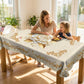 🌸🍽️ 50% OFF! Waterproof Gold Rose Tablecloth – Embossed Effect, Stain-Resistant, Elegant