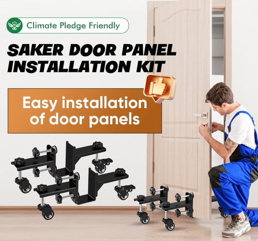 🚪 50% OFF NOW! 🔧 Door Panel Installation Kit – Heavy-Duty Rolling Wheels, Labor-Saving Helper – For Interior & Exterior Doors 🛠️