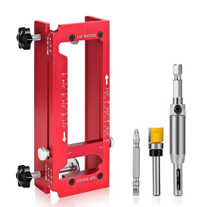 🚪 50% OFF NOW! 📐 Hinge Mortise Jig Kit – Adjustable, Durable Aluminum & Easy Clamping 🔩
