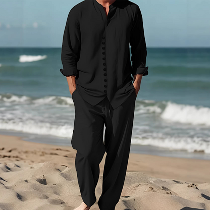👖✨ 50% OFF! 👔Minimalist Shirt & Pants Set – Clean & versatile.