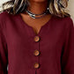 👚🌸✨ 50% OFF! V-Neck Ruffle Blouse – Elegant, feminine, lightweight.