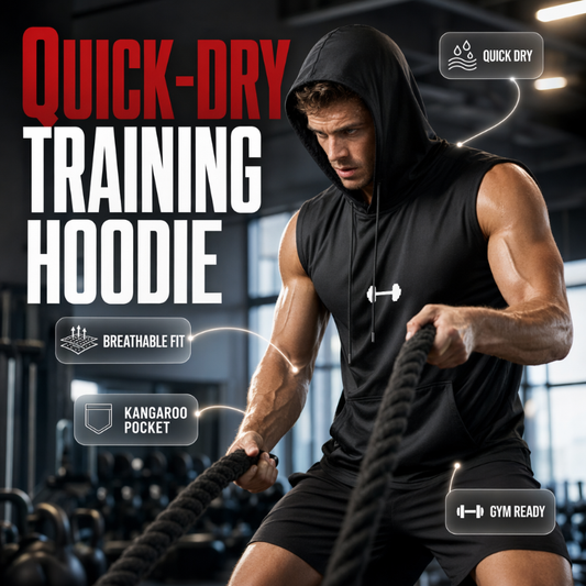 🏃‍♂️✨ LIMITED TIME 50% OFF! 🔄Sleeveless Gym Hoodie – Full range of motion & cool comfort – Move without limits.