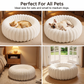 🐾 50% OFF NOW! 🛏️ Ultra-Soft Round Calming Cat & Dog Bed – Raised Rim, Cozy Plush & Orthopedic Support for Restful Sleep ✨