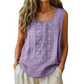 🍃☁️ 50% OFF! 🌿Cotton Linen Embroidered Tank – Breathable & lightweight – All-day comfort.