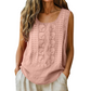 🍃☁️ 50% OFF! 🌿Cotton Linen Embroidered Tank – Breathable & lightweight – All-day comfort.