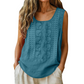 🍃☁️ 50% OFF! 🌿Cotton Linen Embroidered Tank – Breathable & lightweight – All-day comfort.